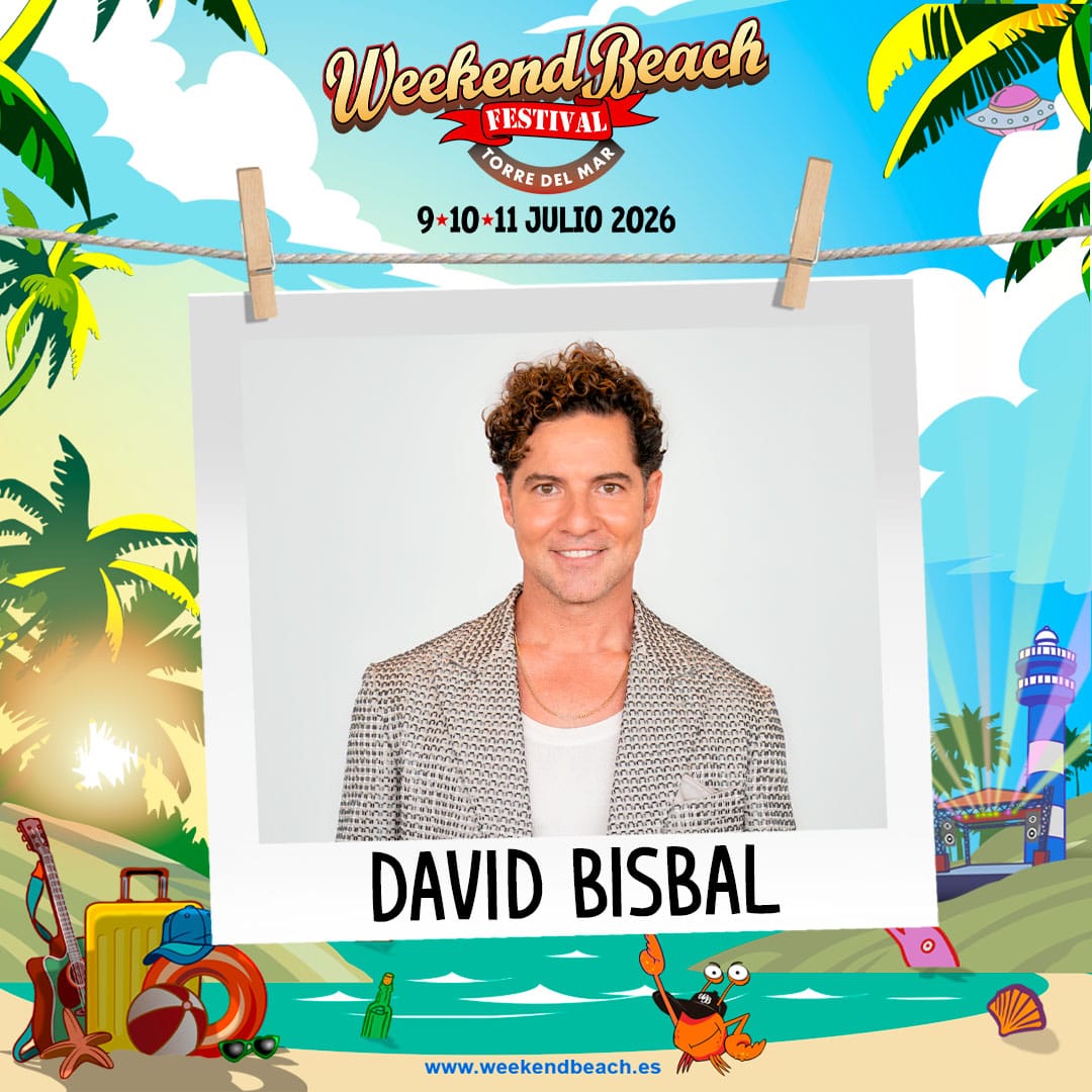 DAVID BISBAL, otro headliner que elige Weekend Beach Fes-tival para su único concierto en Málaga en 202